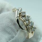 Exklusives Set aus 585 Rosé- und Weißgold mit facettierten Diamanten
