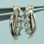 Exklusives Set aus 585 Rosé- und Weißgold mit facettierten Diamanten
