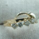 Exklusives Set aus 585 Rosé- und Weißgold mit facettierten Diamanten