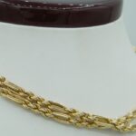 Lange 71cm, massive Fantasiekette aus 333er Gold