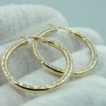 Klassische Creolen aus 585 Gelbgold