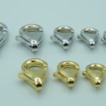 Karabiner aus 585er Gelb- und Weißgold für Goldketten, Goldarmbänder und Anhänger – in 5 verschiedenen Größen