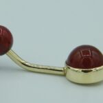 Piercing Kugel Monroe Labret mit Pyrop-Edelstein aus 585 Gold