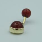 Piercing Kugel Monroe Labret mit Pyrop-Edelstein aus 585 Gold