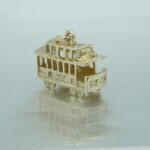 Cable Car San Francisco Vintage Charm Goldanhänger aus 585/- Gelbgold