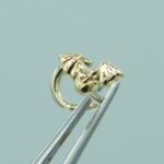 Nasenpiercing Fledermaus aus 585 Gelbgold
