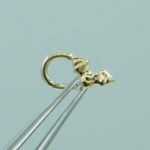 Nasenpiercing Fledermaus aus 585 Gelbgold