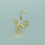 Nasenpiercing Fledermaus aus 585 Gelbgold