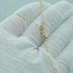 Fuß Armband mit Mond Anhänger aus 585 Gelbgold