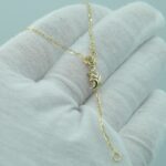 Fuß Armband mit Mond Anhänger aus 585 Gelbgold