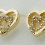Dezente Herzen Ohrstecker aus 585 Gold mit Zirkonien