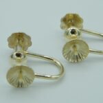 1 Paar Massive 585 Gelbgold Klemmschraube Brisuren