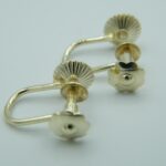 1 Paar Massive 585 Gelbgold Klemmschraube Brisuren