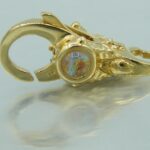 Massiver Goldverschluss aus 750 Gelbgold mit Opale