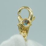 Massiver Goldverschluss aus 750 Gelbgold mit Opale