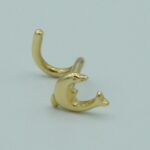 Nasenpiercing Fledermaus aus 585 Gelbgold