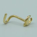 Nasenpiercing Fledermaus aus 585 Gelbgold