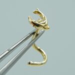 Nasenpiercing Fledermaus aus 585 Gelbgold
