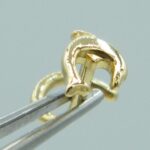 Nasenpiercing Fledermaus aus 585 Gelbgold