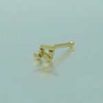 Nasenpiercing Musik Note aus 750 Gelbgold
