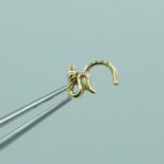 Nasenpiercing Schlange aus 750 Gelbgold