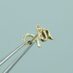 Nasenpiercing Schlange aus 750 Gelbgold