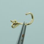 Nasenpiercing Schlange aus 750 Gelbgold