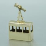 Seilbahn Vintage Charm Goldanhänger aus 585/- Gelbgold