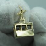 Seilbahn Vintage Charm Goldanhänger aus 585/- Gelbgold