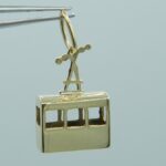 Seilbahn Vintage Charm Goldanhänger aus 585/- Gelbgold