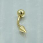 Piercing Stachel Kugel Curved Barbell Banane aus 750 Gold