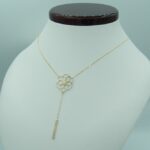 Gelbgold Y-Kette/Lariat-Kette mit dekorativen Anhängern
